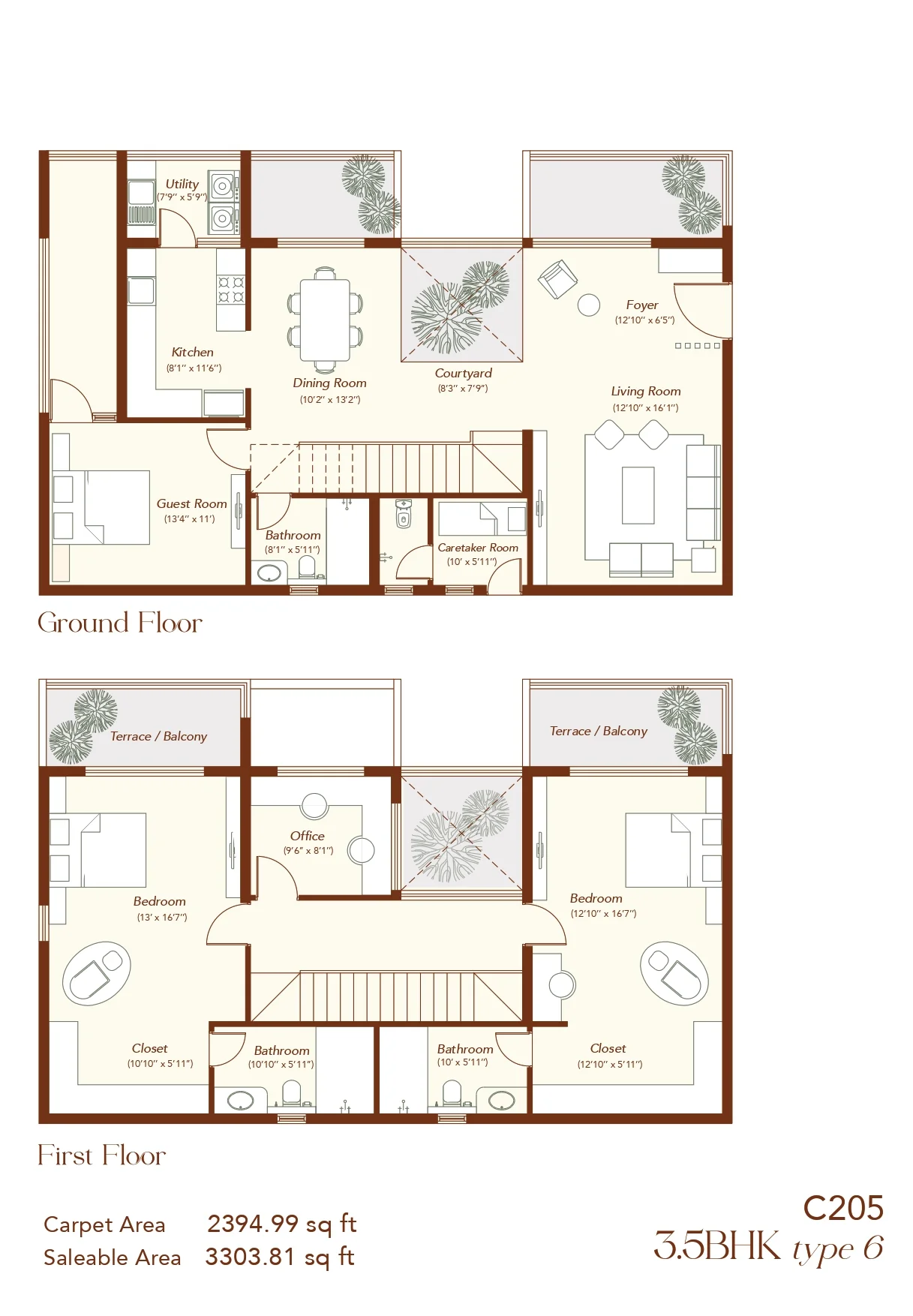 Echoes of Eden 3.5 BHK Duplex floor plan 12